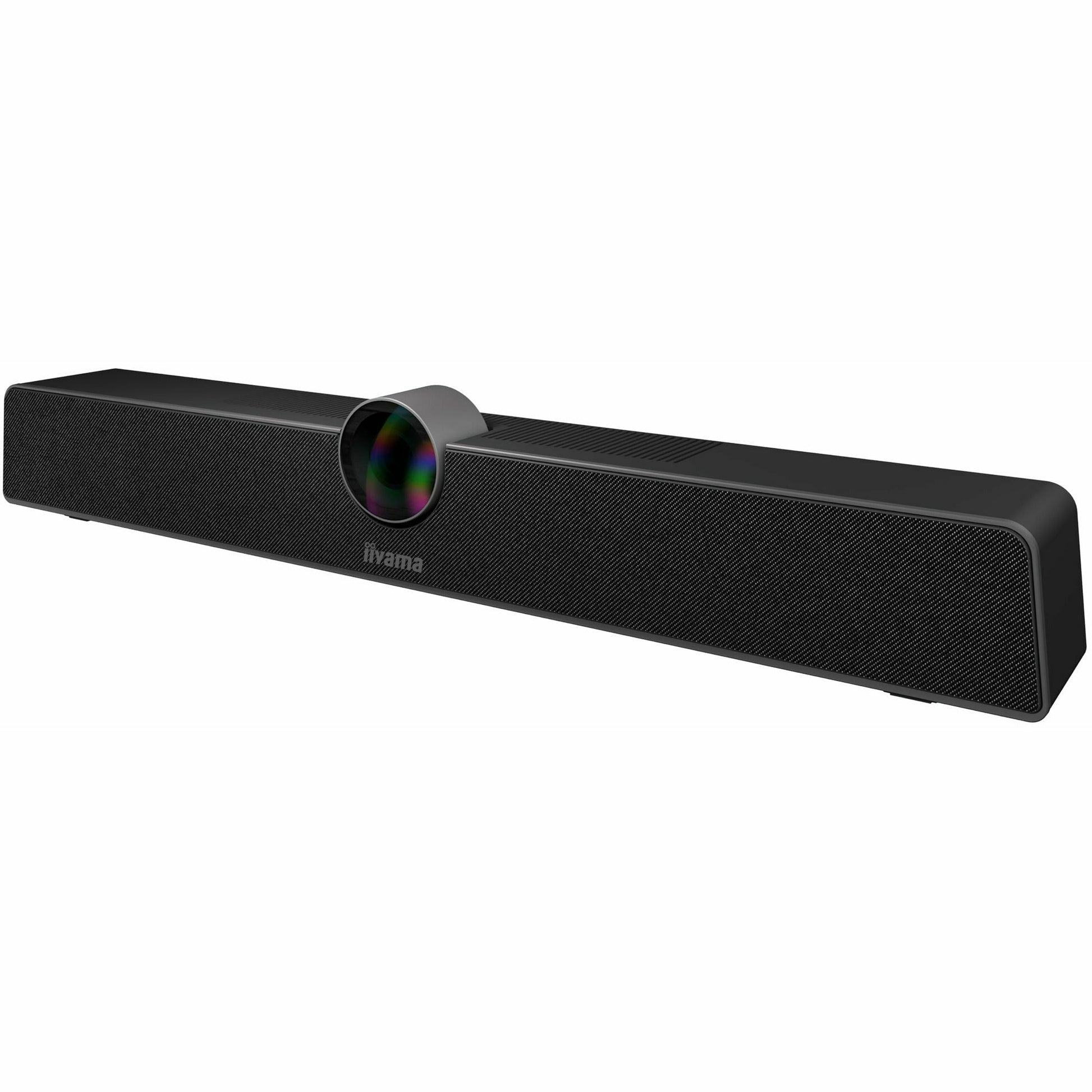 Black iiyama UC CAM120ULB-1 12MP Meeting Room All-in-One Camera Sound Bar