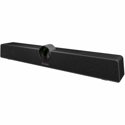 Black iiyama UC CAM120ULB-1 12MP Meeting Room All-in-One Camera Sound Bar