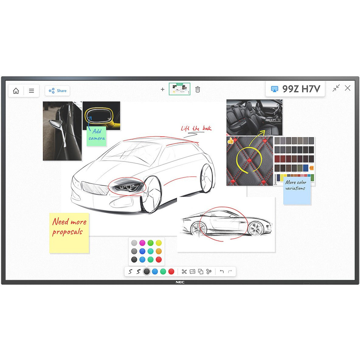Beige NEC MultiSync® V754Q IGB LCD 75" InGlass™Touch Display