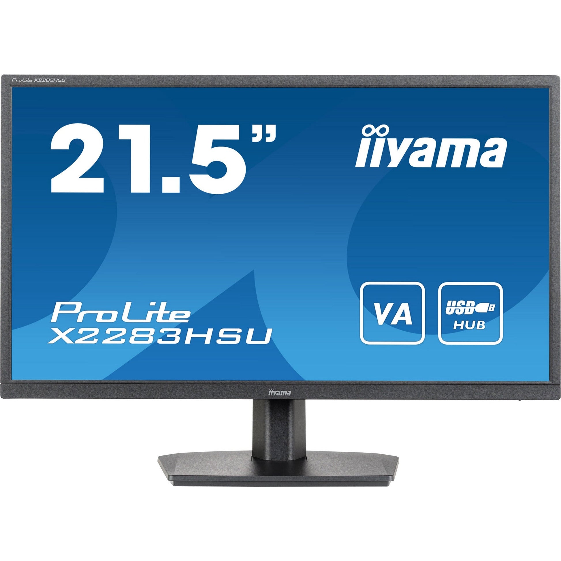 Steel Blue iiyama ProLite X2283HSU-B1 21.5" VA Monitor with Fixed Stand