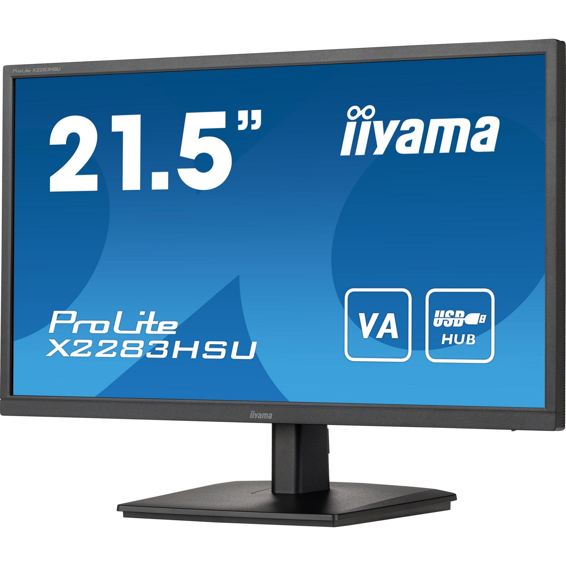 Dark Cyan iiyama ProLite X2283HSU-B1 21.5" VA Monitor with Fixed Stand
