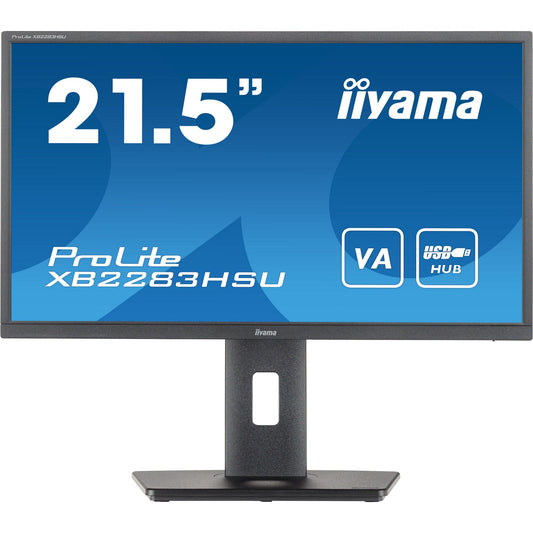 Dark Slate Blue Iiyama ProLite XB2283HSU-B1 21.5” Full HD VA monitor with Height Adjust Stand