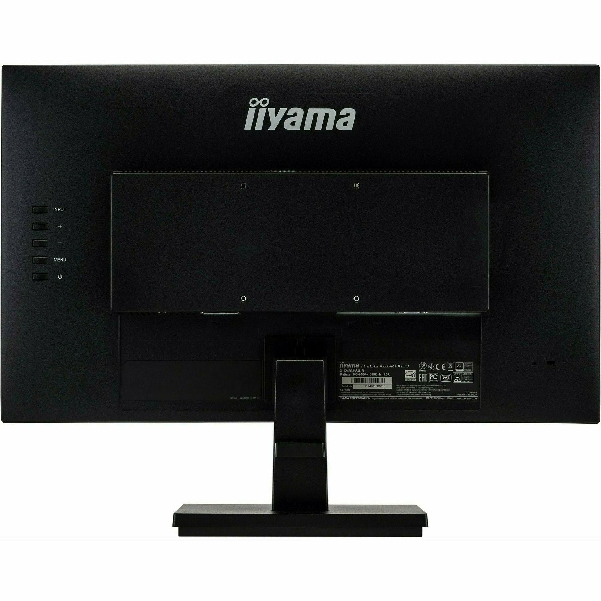 Black iiyama ProLite XU2493HSU-B1 22" IPS LCD Monitor