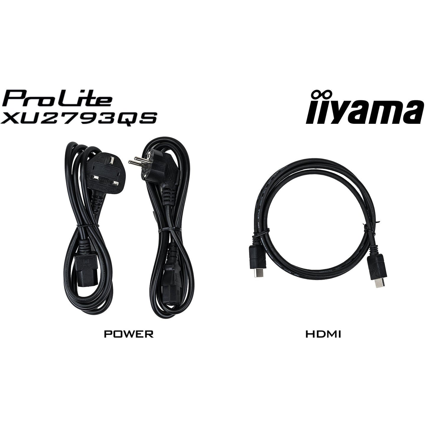Black Iiyama ProLite XU2793QS-B1 27” IPS WQHD 3-Side Borderless Monitor