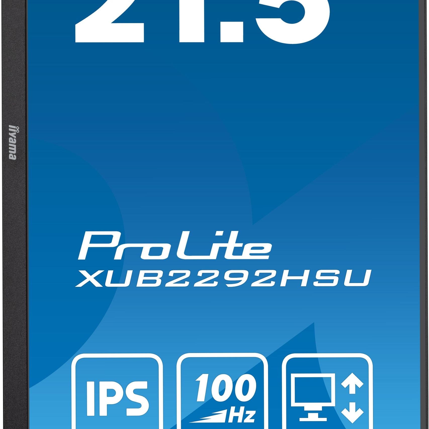 Dark Cyan iiyama ProLite XUB2292HSU-B6 21.5" 100Hz IPS Display with Height Adjust Stand