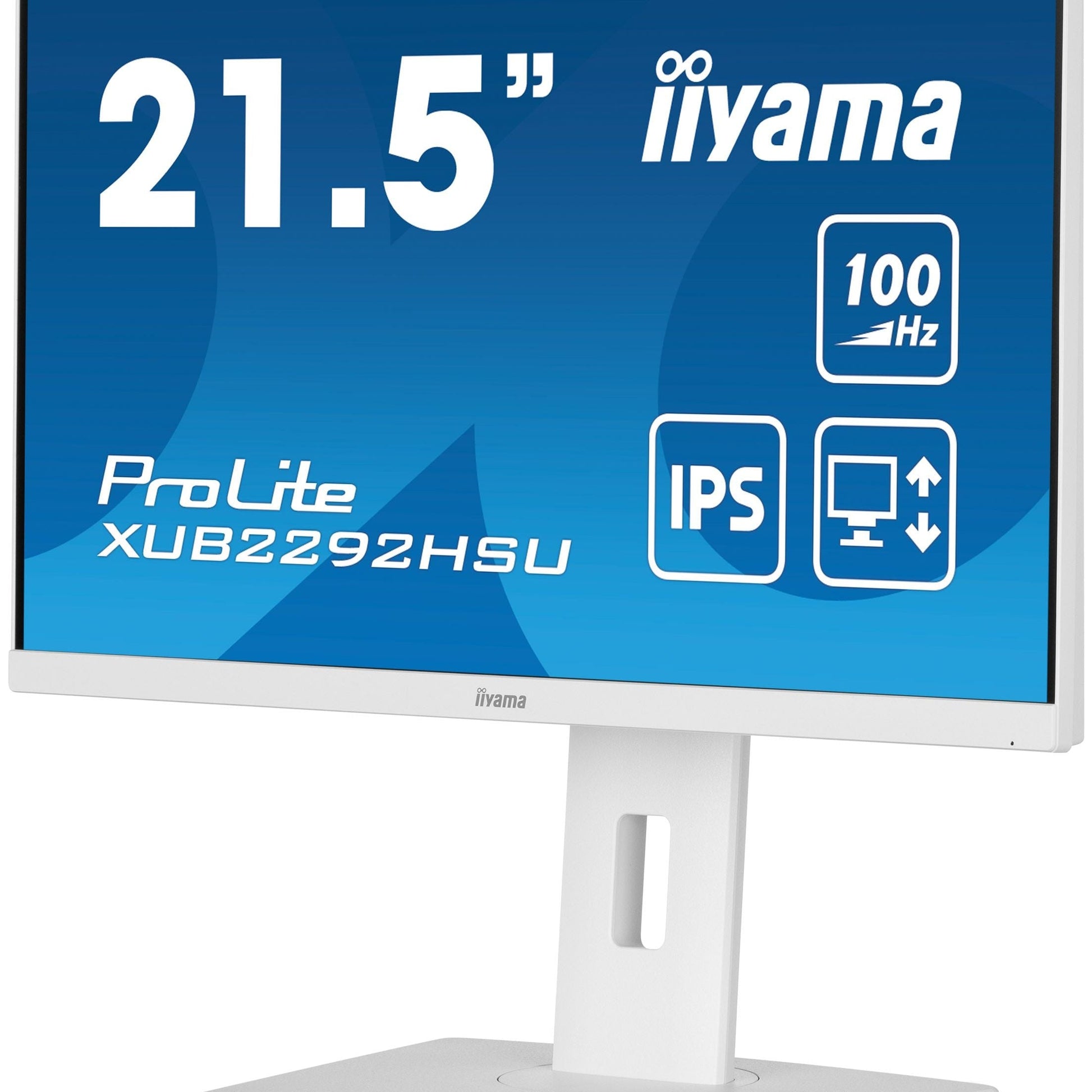 Dark Cyan iiyama ProLite XUB2292HSU-W6 21.5” IPS 100Hz Display with height adjustable stand in White
