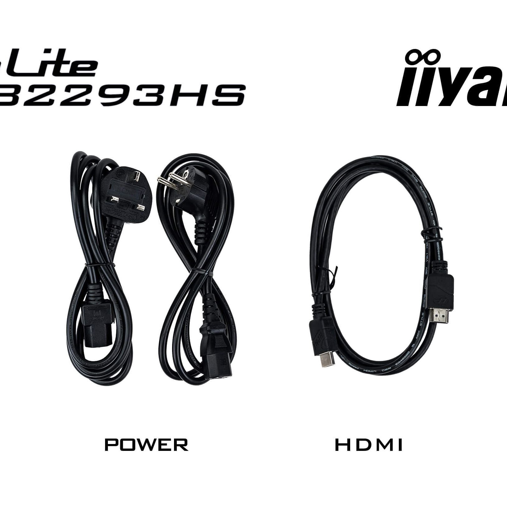 Black iiyama ProLite XUB2293HS-B6 22" IPS Edge to Edge Display with Height Adjust Stand