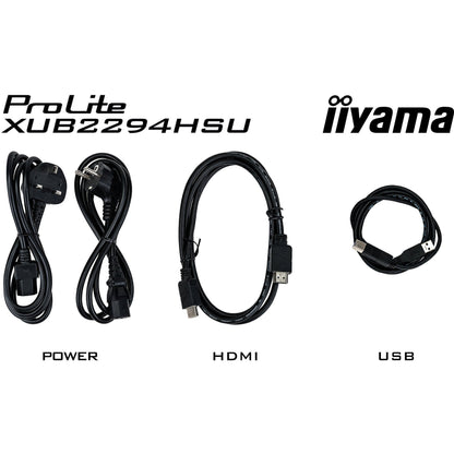 Black iiyama ProLite XUB2294HSU-B2 22" LCD HD Monitor