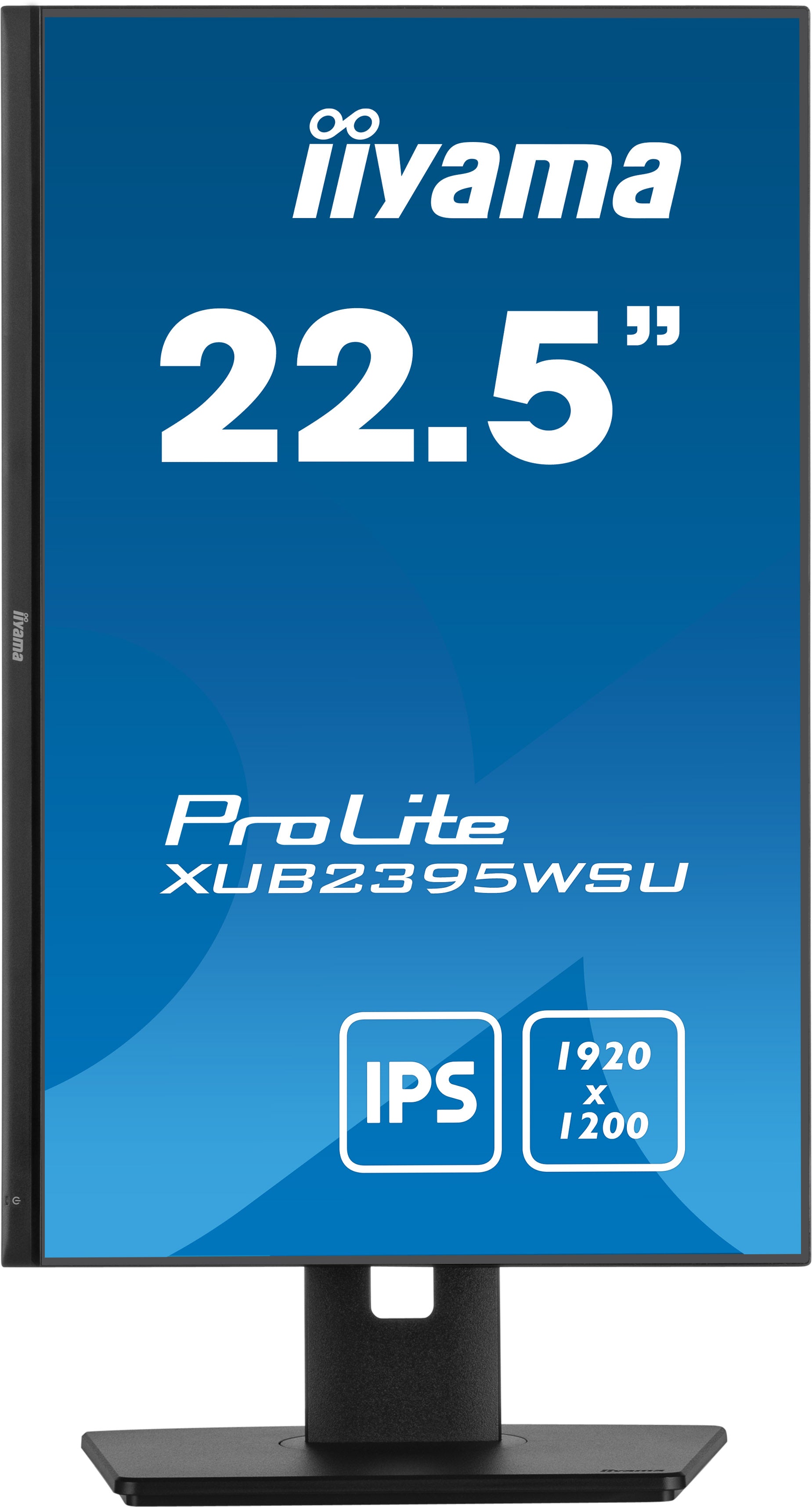 Dark Cyan iiyama ProLite XUB2395WSU-B5 22.5” 1920 x 1200 monitor featuring IPS panel technology and a height adjustable stand