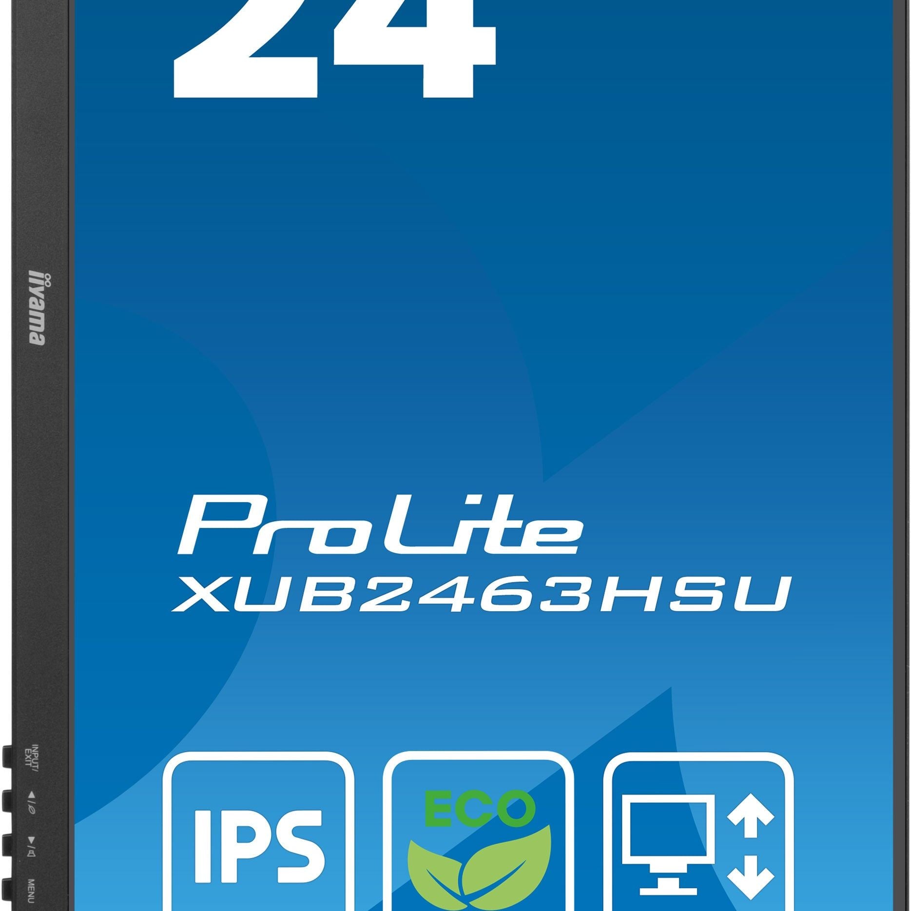 Dark Cyan iiyama ProLite XUB2463HSU-B1 24" IPS, Full HD panel with B energy class