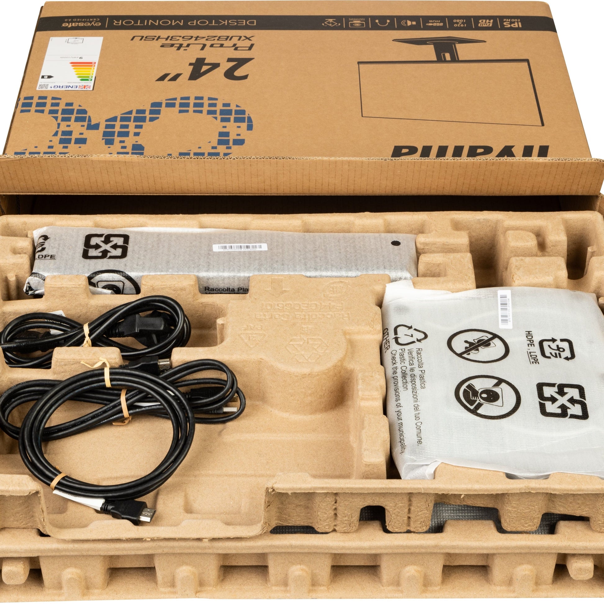 Tan iiyama ProLite XUB2463HSU-B1 24" IPS, Full HD panel with B energy class