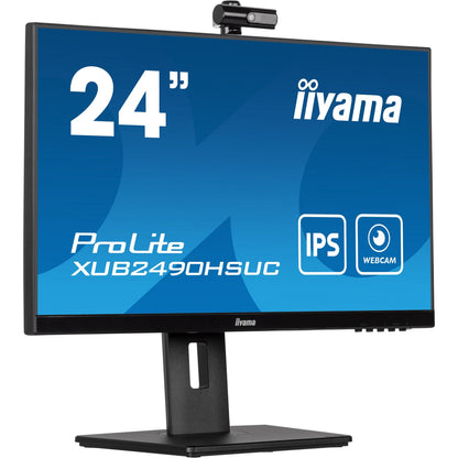 Dark Cyan iiyama ProLite XUB2490HSUC-B5 24" IPS LCD Monitor with FHD Webcam