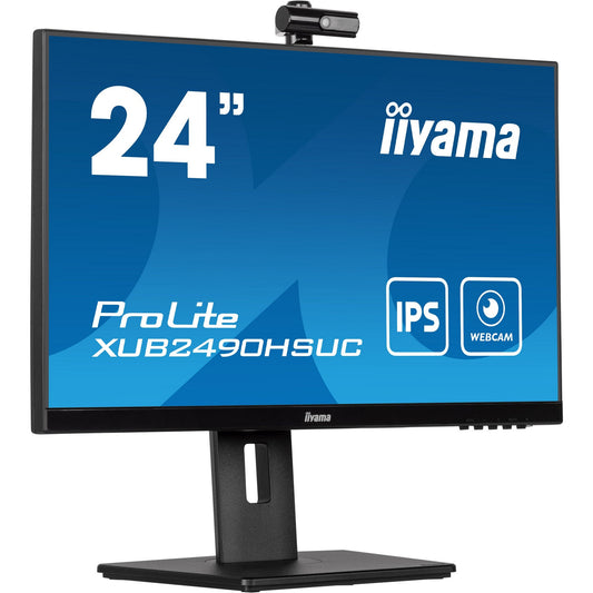 Dark Cyan iiyama ProLite XUB2490HSUC-B5 24" IPS LCD Monitor with FHD Webcam