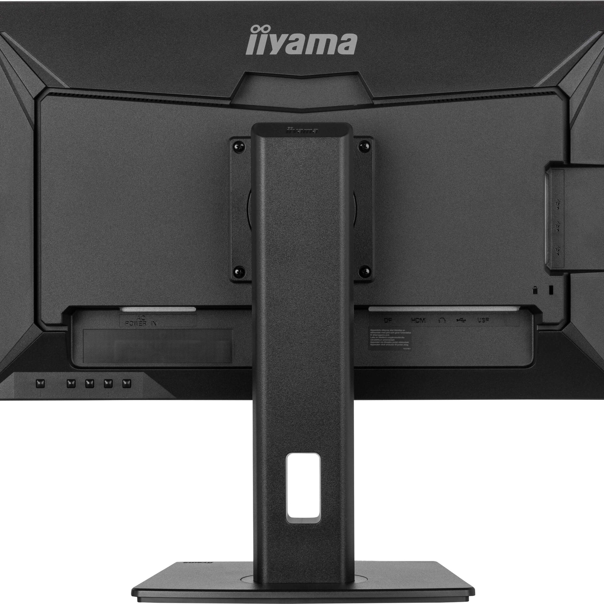 Dark Slate Gray iiyama Prolite XUB2492QSU-B1 24” monitor with USB hub and height adjustable stand