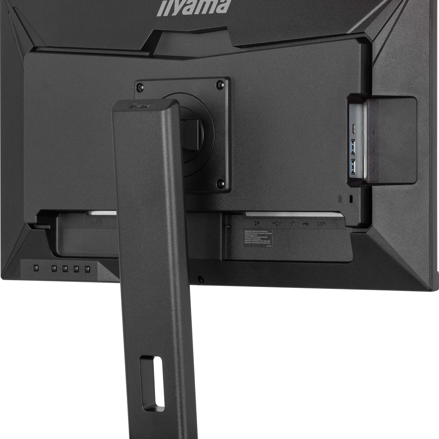 Dark Slate Gray iiyama Prolite XUB2492QSU-B1 24” monitor with USB hub and height adjustable stand