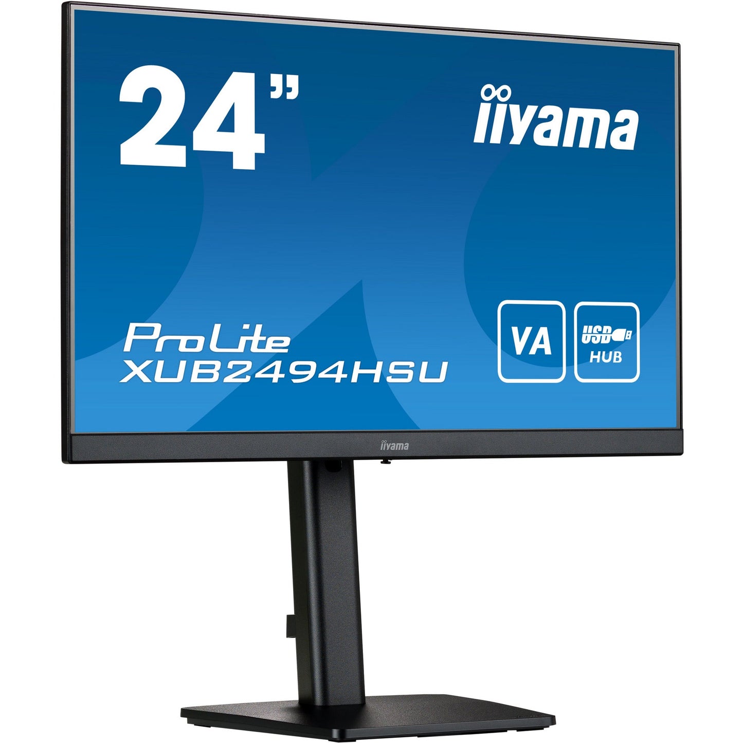 Dark Cyan Iiyama ProLite XUB2494HSU-B2 24” Full HD monitor with VA panel and height adjustable stand