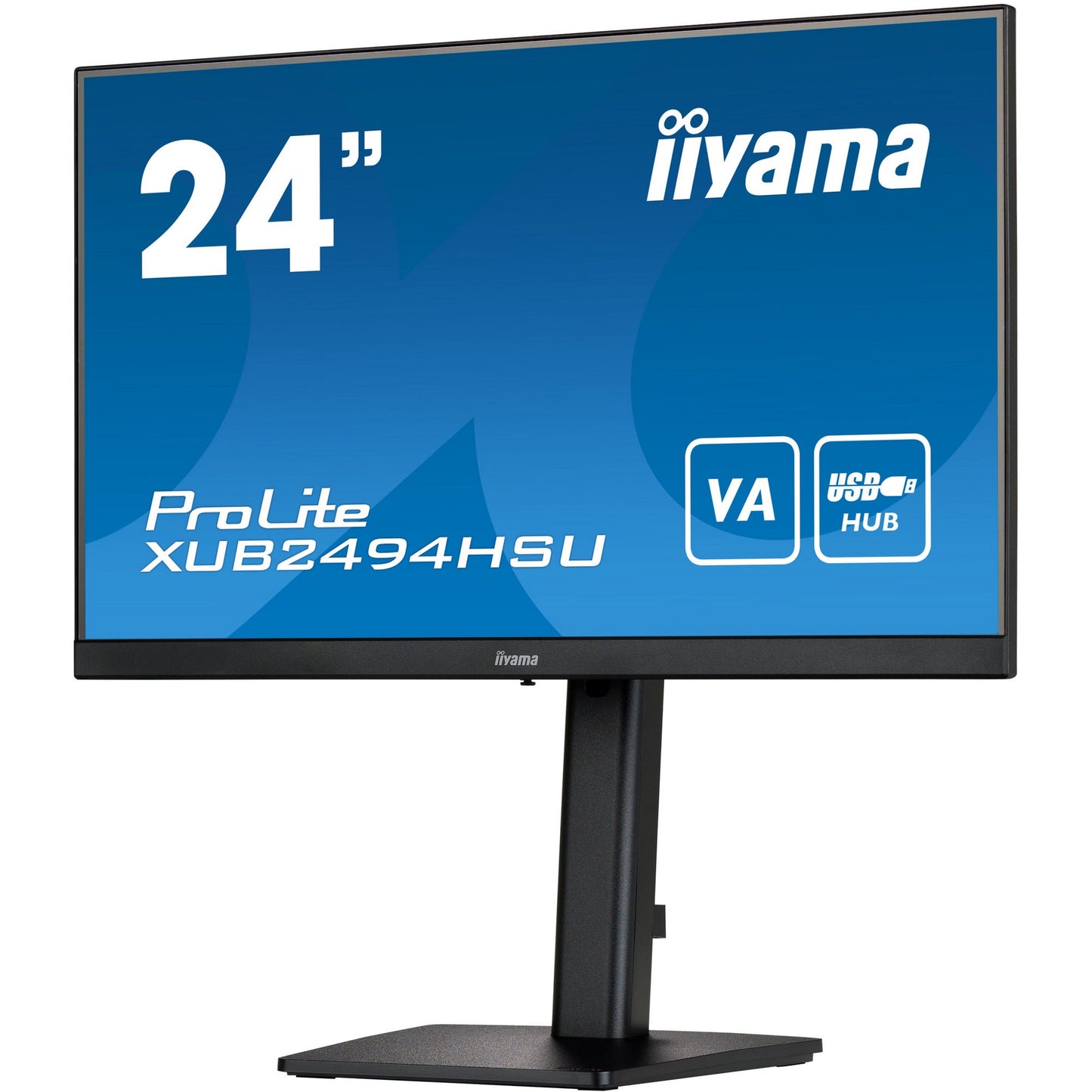 Dark Cyan Iiyama ProLite XUB2494HSU-B2 24” Full HD monitor with VA panel and height adjustable stand