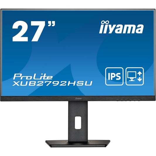 Dark Cyan iiyama ProLite XUB2792HSU-B5 27” IPS monitor with Height Adjust Stand