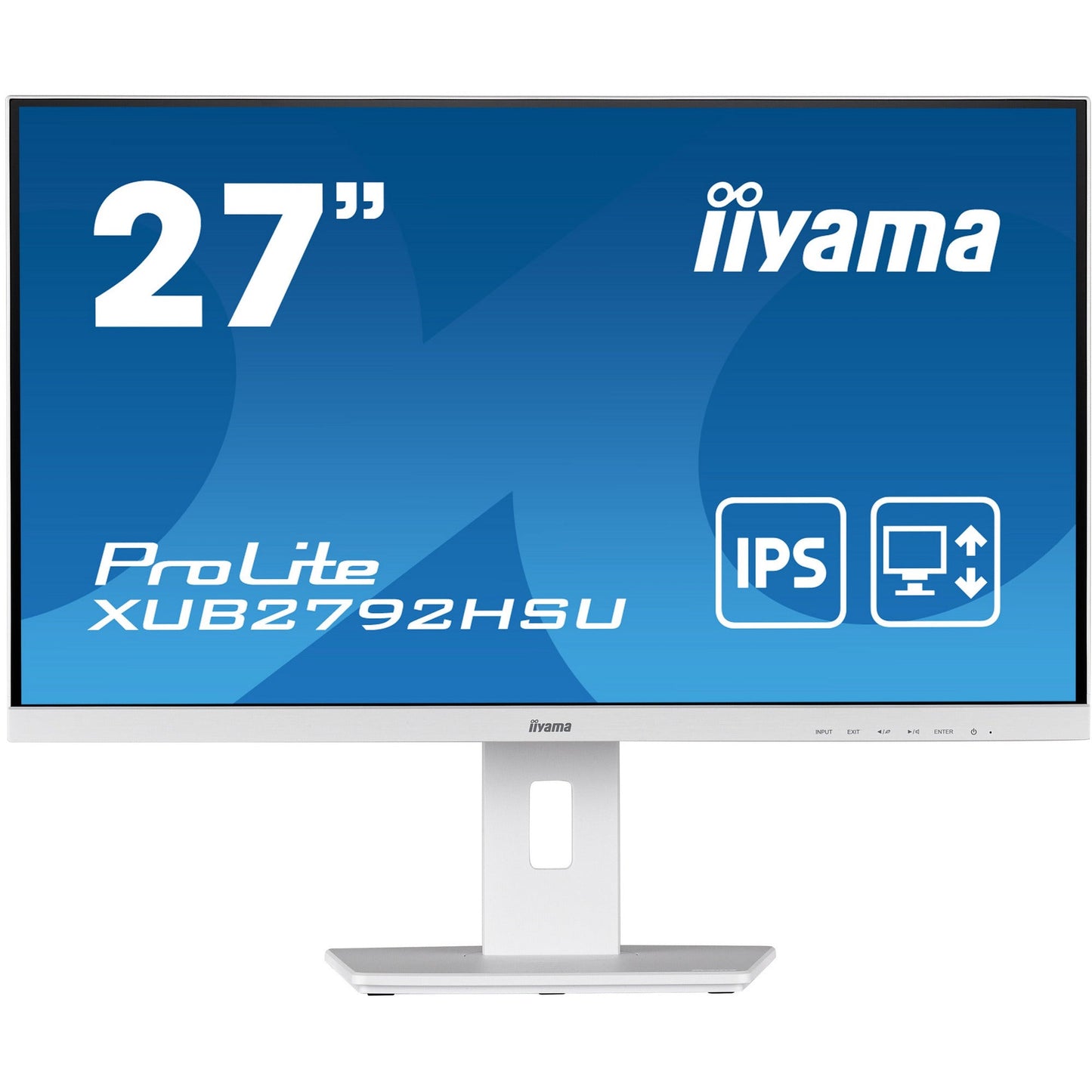 Dark Cyan Iiyama ProLite XUB2792HSU-W5 27” IPS Monitor with Height Adjust Stand in White