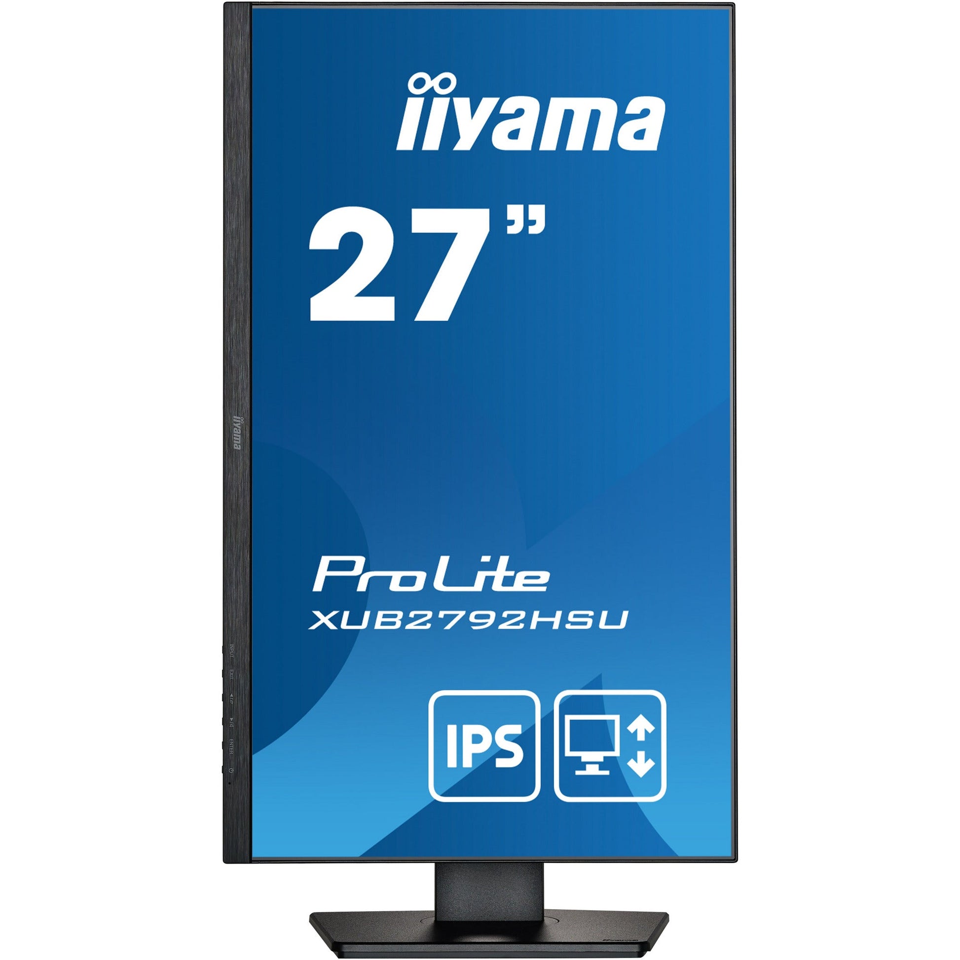 Dark Cyan iiyama ProLite XUB2792HSU-B5 27” IPS monitor with Height Adjust Stand