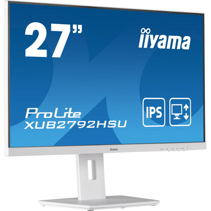 Dark Cyan Iiyama ProLite XUB2792HSU-W5 27” IPS Monitor with Height Adjust Stand in White