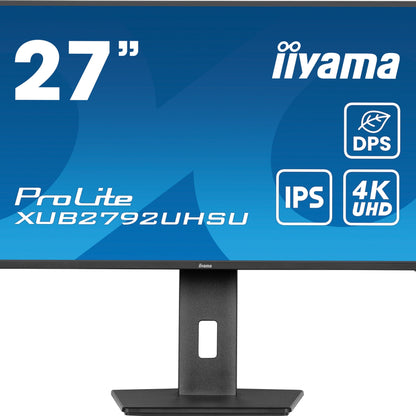 Dark Cyan iiyama ProLite XUB2792UHSU-B6 27" 27’’ IPS 4K Ultra Slim DPS Monitor with Height Adjust Stand