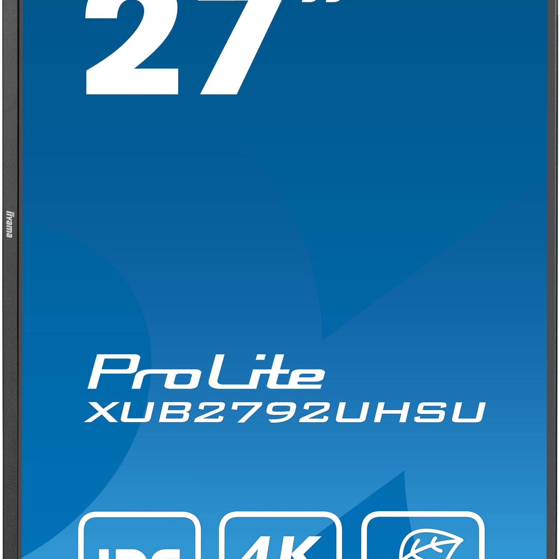 Dark Cyan iiyama ProLite XUB2792UHSU-B6 27" 27’’ IPS 4K Ultra Slim DPS Monitor with Height Adjust Stand