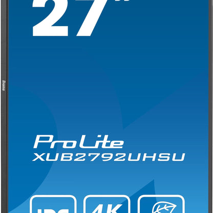 Dark Cyan iiyama ProLite XUB2792UHSU-B6 27" 27’’ IPS 4K Ultra Slim DPS Monitor with Height Adjust Stand