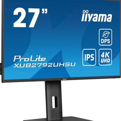 Dark Cyan iiyama ProLite XUB2792UHSU-B6 27" 27’’ IPS 4K Ultra Slim DPS Monitor with Height Adjust Stand
