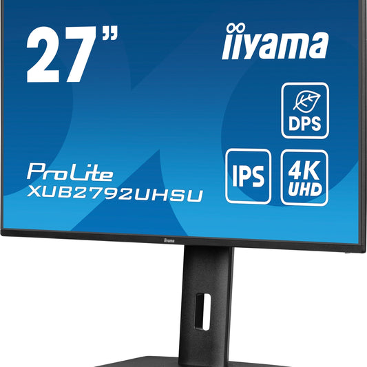 Dark Cyan iiyama ProLite XUB2792UHSU-B6 27" 27’’ IPS 4K Ultra Slim DPS Monitor with Height Adjust Stand