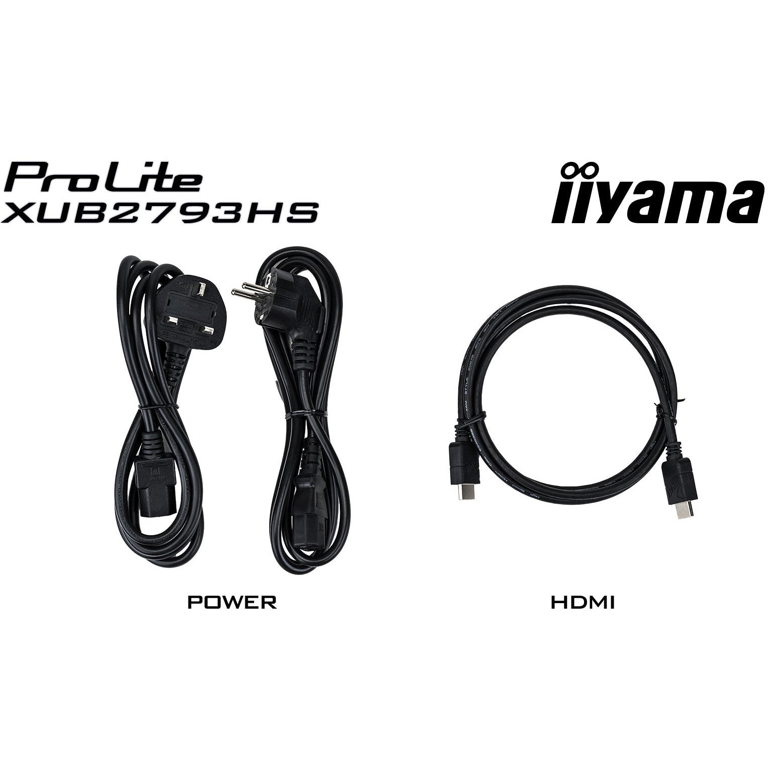 Black Iiyama ProLite XUB2793HS-B5 27” IPS 3-side Borderless Monitor with Height Adjust Stand