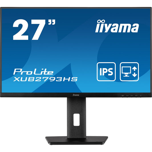 Dark Cyan Iiyama ProLite XUB2793HS-B5 27” IPS 3-side Borderless Monitor with Height Adjust Stand