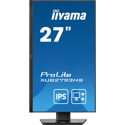 Dark Cyan Iiyama ProLite XUB2793HS-B5 27” IPS 3-side Borderless Monitor with Height Adjust Stand