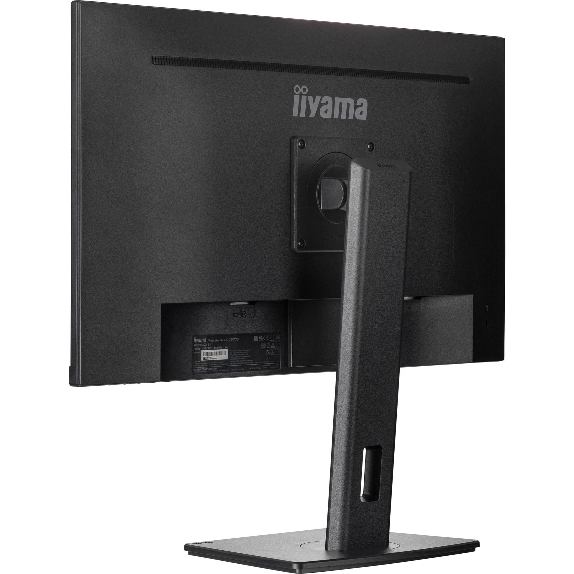 Dark Slate Gray Iiyama ProLite XUB2793QS-B1 27” WQHD 2560 x 1440 IPS Monitor with Height Adjust Stand