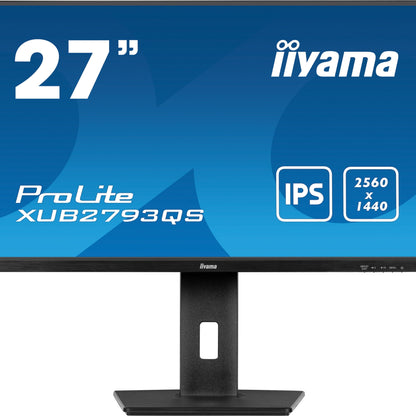 Dark Cyan iiyama ProLite XUB2793QS-B6 27" IPS 100Hz WQHD Display with Height Adjust Stand