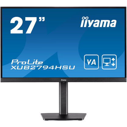 Dark Cyan Iiyama ProLite XUB2794HSU-B1 27” Full HD VA monitor and Height Adjustable Stand