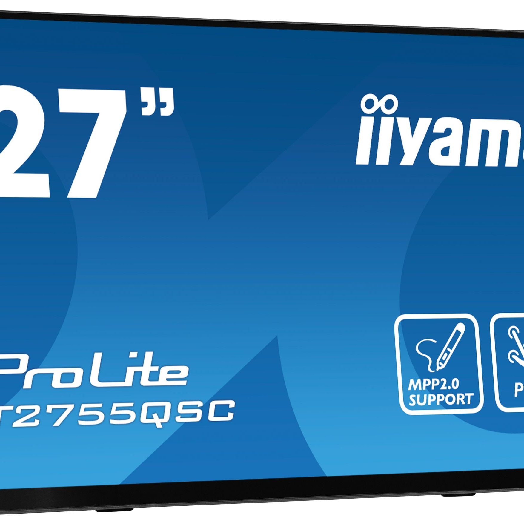 Dark Cyan iiyama ProLite T2755QSC-B1 computer monitor 68.6 cm (27") 2560 x 1440 pixels Full HD LCD Touchscreen Black