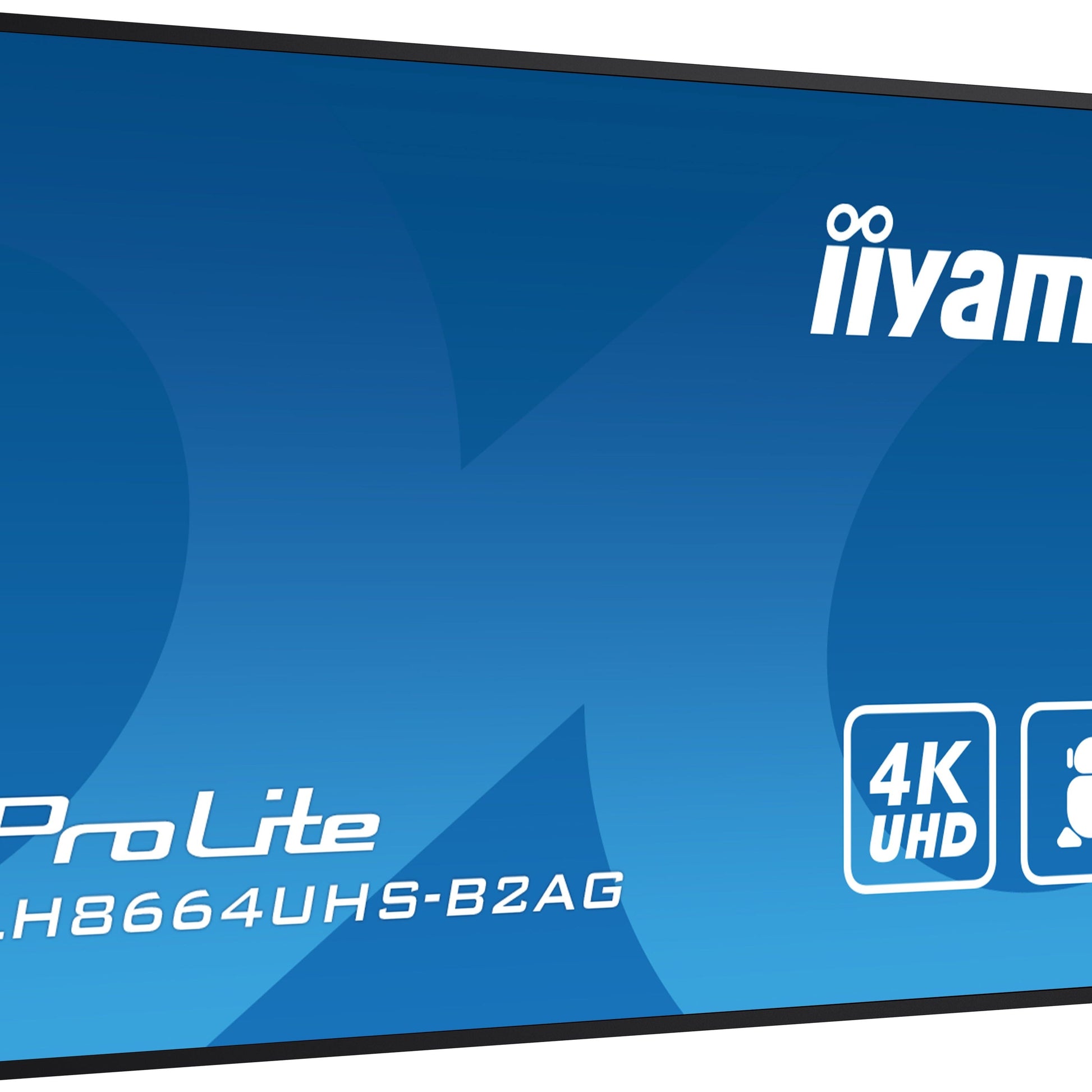 Dark Cyan iiyama LH8664UHS-B2AG Signage Display Digital signage flat panel 2.18 m (86") Wi-Fi 500 cd/m² 4K Ultra HD Black Built-in processor Android 24/7