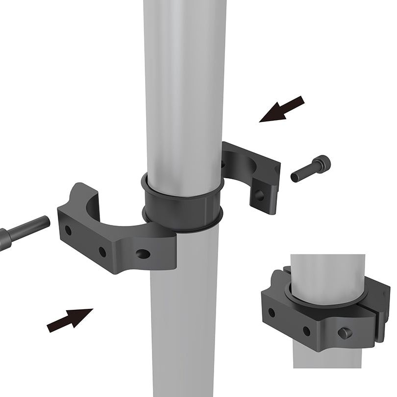 Dark Gray Multibrackets M Ceiling Mount Pro MBC1U White