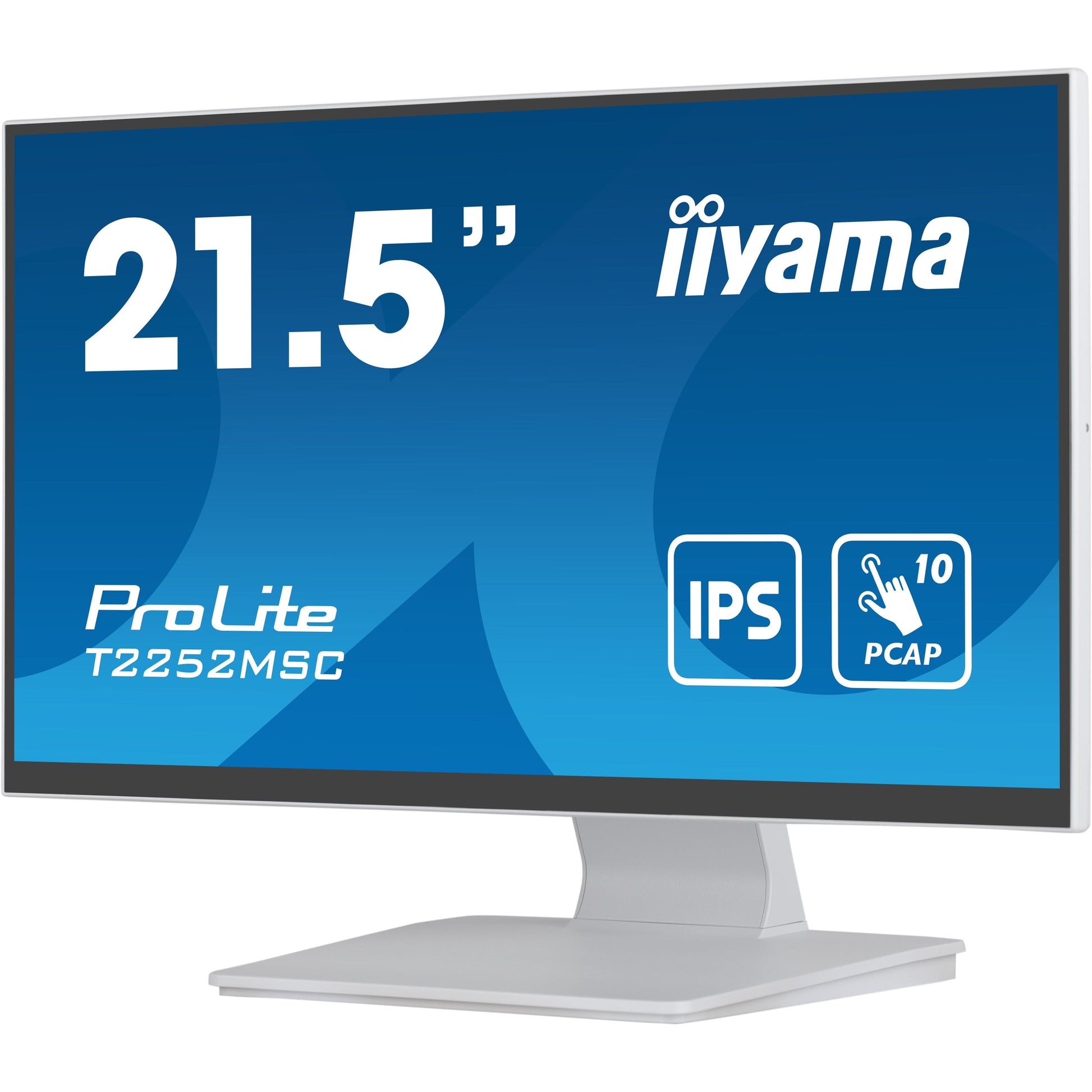 Dark Cyan iiyama ProLite computer monitor 54.6 cm (21.5") 1920 x 1080 pixels Full HD LCD Touchscreen Table White