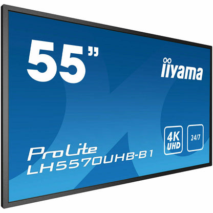 Dark Cyan iiyama ProLite LH5570UHB-B1 55" Large Format Display with 24/7, 4K UHD, Android 9.0 and 700cd/m² High Brightness