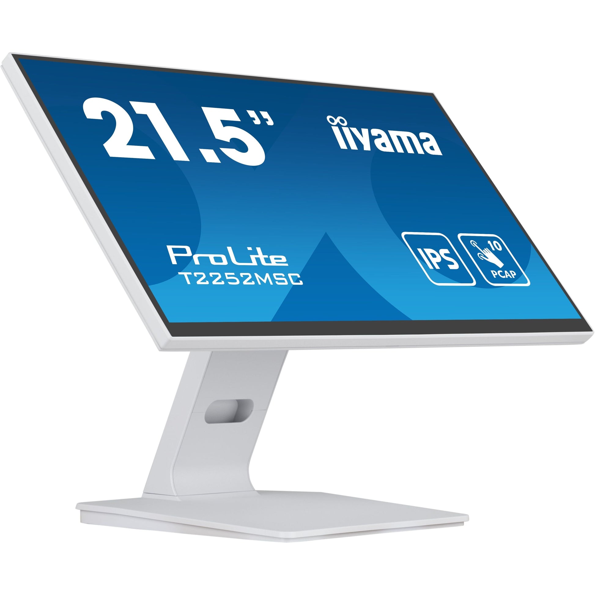 Light Gray iiyama ProLite computer monitor 54.6 cm (21.5") 1920 x 1080 pixels Full HD LCD Touchscreen Table White