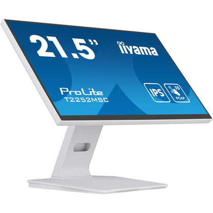 Light Gray iiyama ProLite computer monitor 54.6 cm (21.5") 1920 x 1080 pixels Full HD LCD Touchscreen Table White