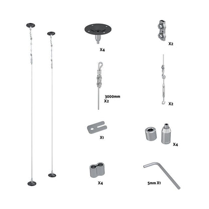 Dark Gray Multibrackets M Pro Series - Wire Kit 3000mm