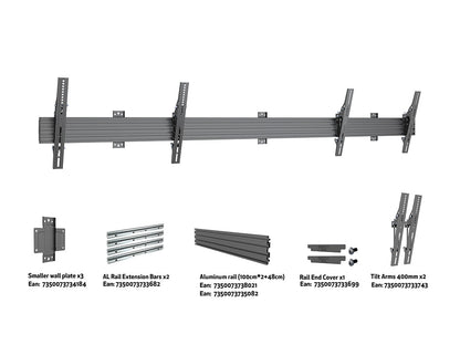 Dim Gray Multibrackets M Wallmount Pro MBW2UHD Tilt Black
