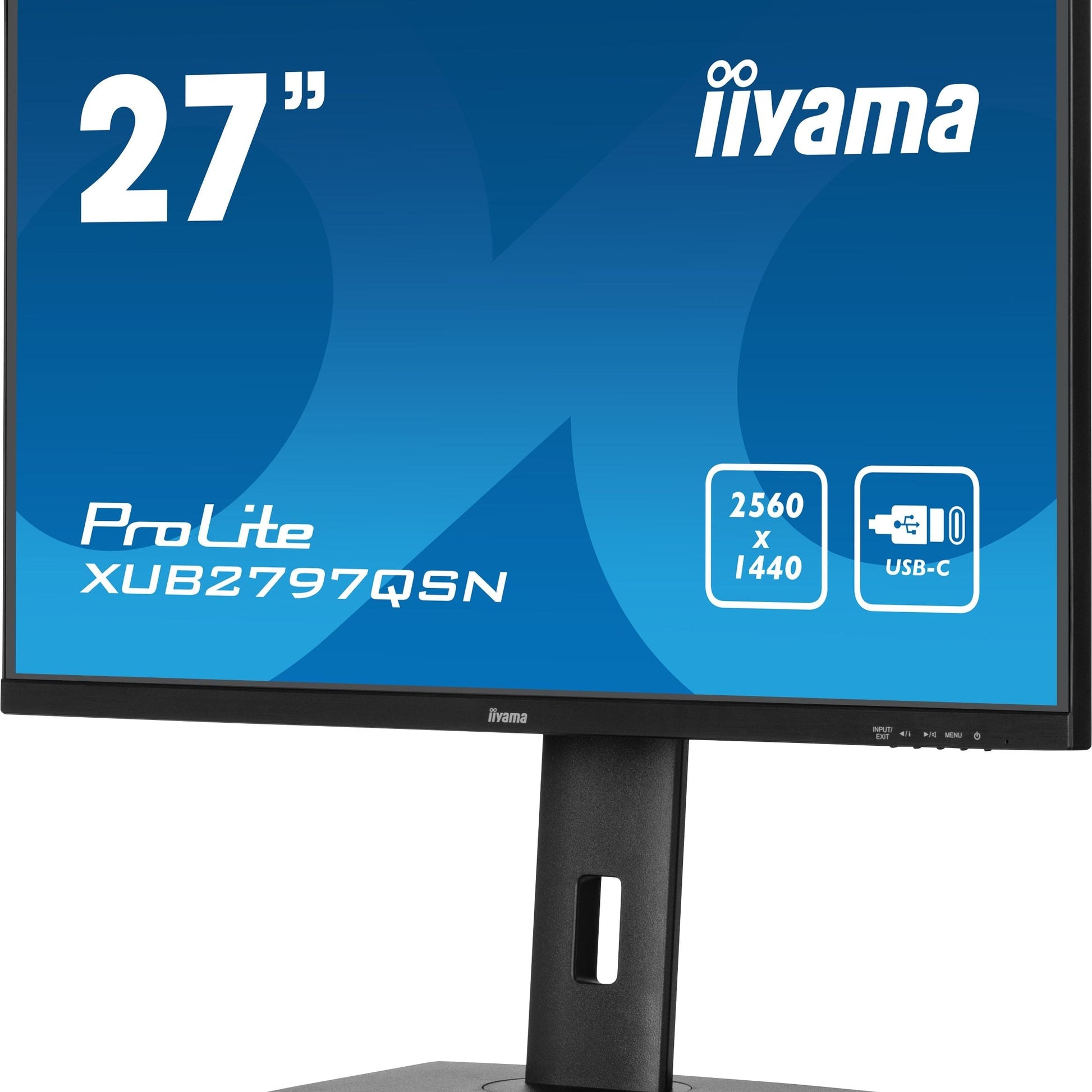 Dark Cyan iiyama ProLite XUB2797QSN-B2 computer monitor 68.6 cm (27") 2560 x 1440 pixels 2K Ultra HD LED Black