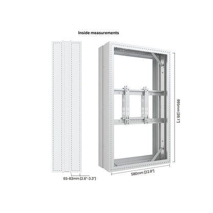 Light Gray Multibrackets M Pro Series Enclosure 43" High Brightness Frame White