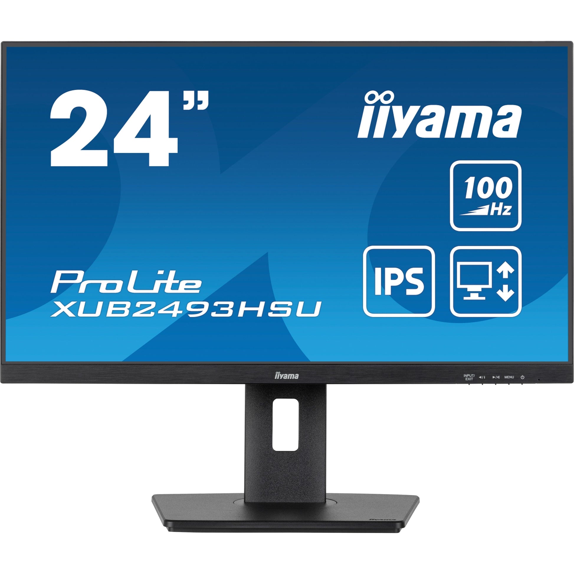 Dark Cyan iiyama ProLite XUB2493HSU-B6 24" Full HD LED Display with Height Adjust Stand