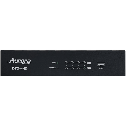 Dark Slate Gray Aurora DTX-44D 4x4 Dante DSP with 4x4 analog in and out