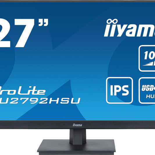 Dark Cyan iiyama ProLite XU2792HSU-B6 27" IPS technology panel with USB hub and 100Hz refresh rate